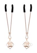 Sex And Mischief Brat Pearl Nipple Jewelry - Rose Gold/white