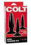 Colt Anal Trainer Kit Butt Plug - Black